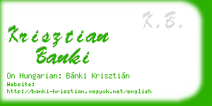 krisztian banki business card
