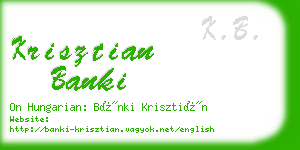 krisztian banki business card